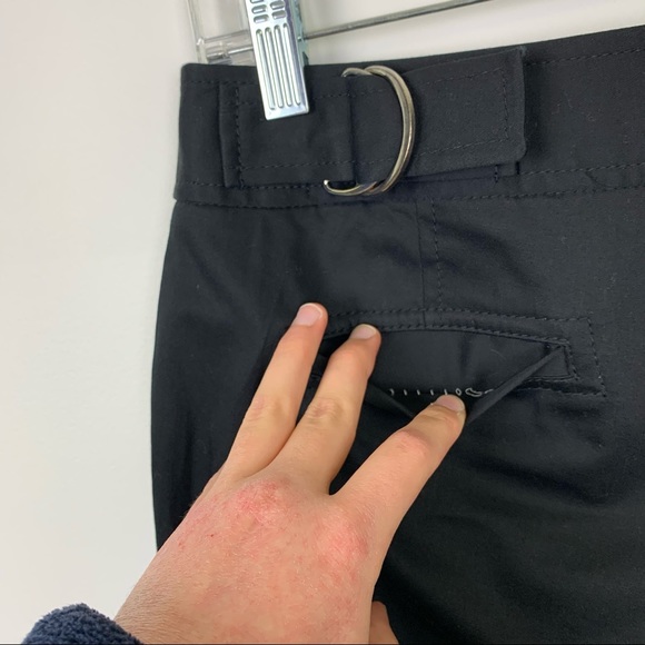 Express Black Crop Trousers Pant Pocket Detailing - Picture 6 of 14